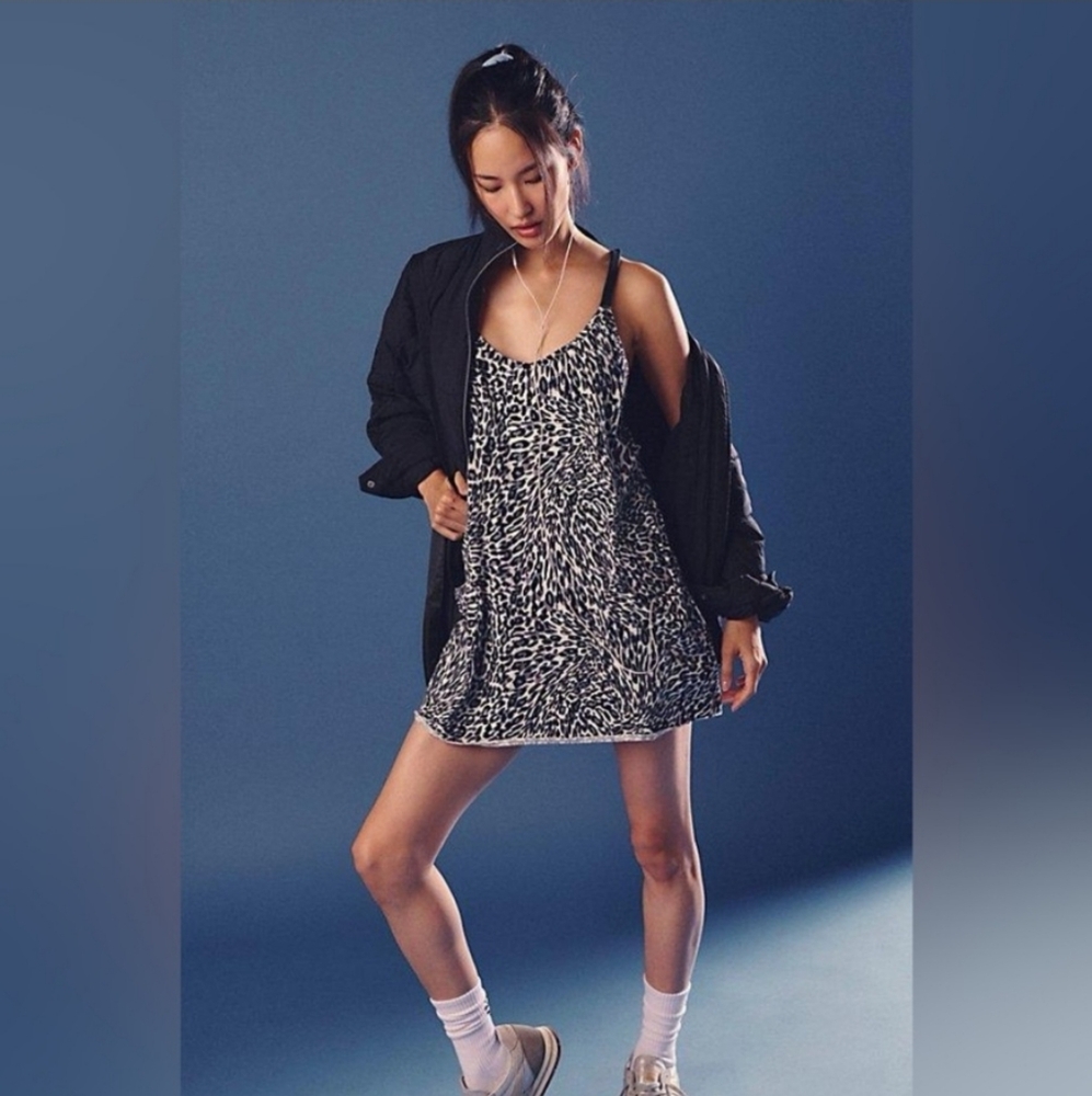 Free People Movement Hot Shot Mini Dress In Leopard Print *RARE